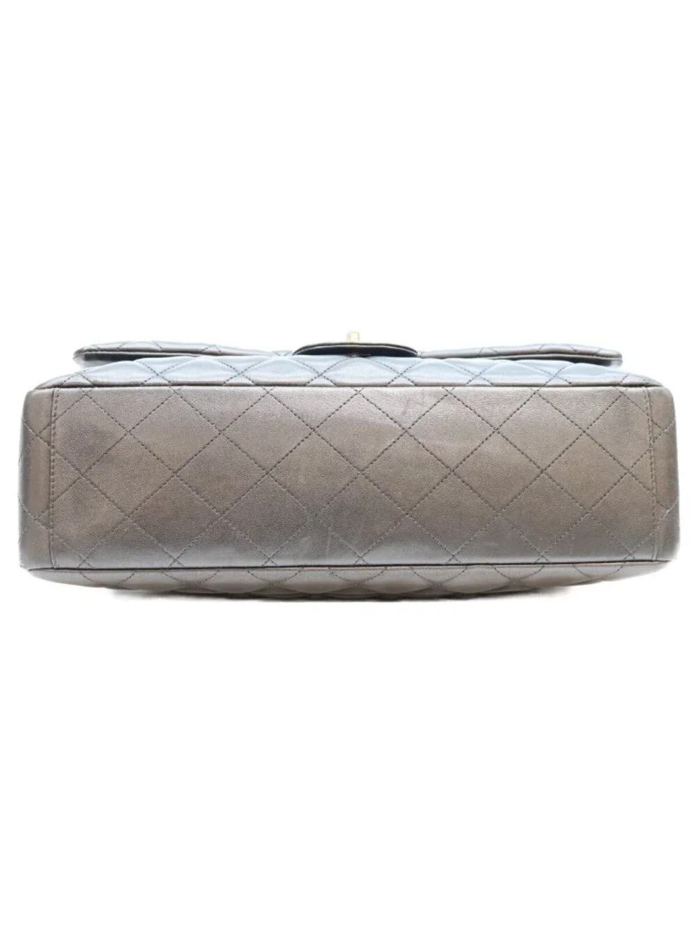 Chanel Black Lamb Silver Single Flap Maxi Quilted 34